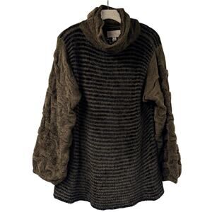 Roni Rabl Sweater Brown Pullover Fuzzy Knit USA Vintage Lagenlook